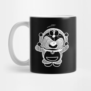 Angry Doraemon - Retro White 1969 Mug
